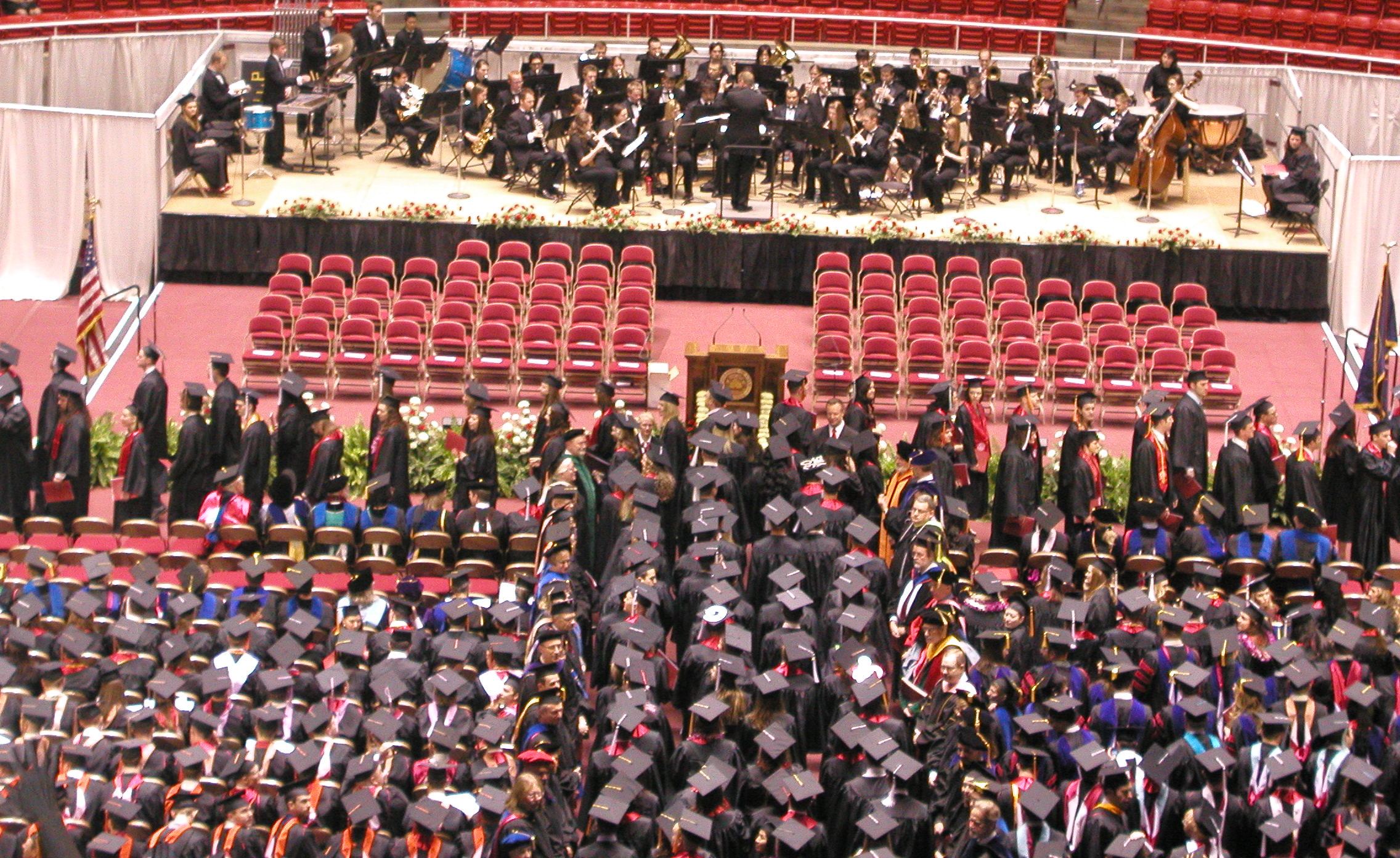 Student procession at 2010 U of U commencement ceremony. The U will confer over 8,000 degrees at this year's commencement, scheduled for May 6, 2011.