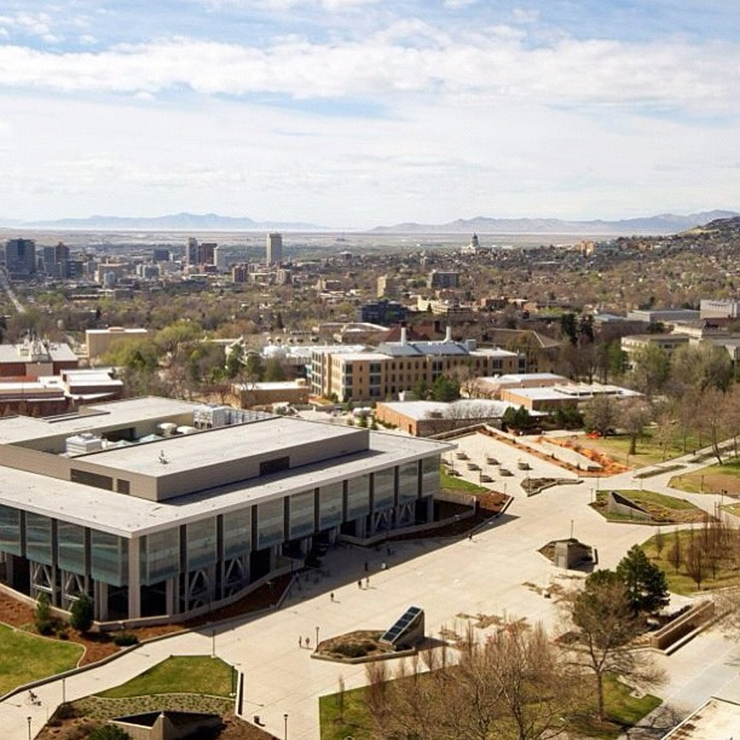 University of Utah campus and Salt Lake City.