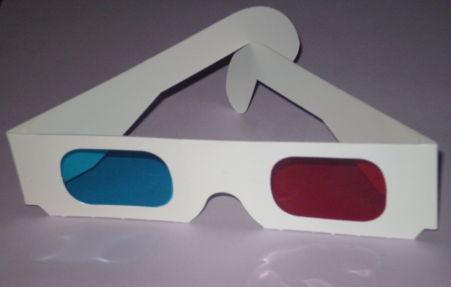 3-D glasses.