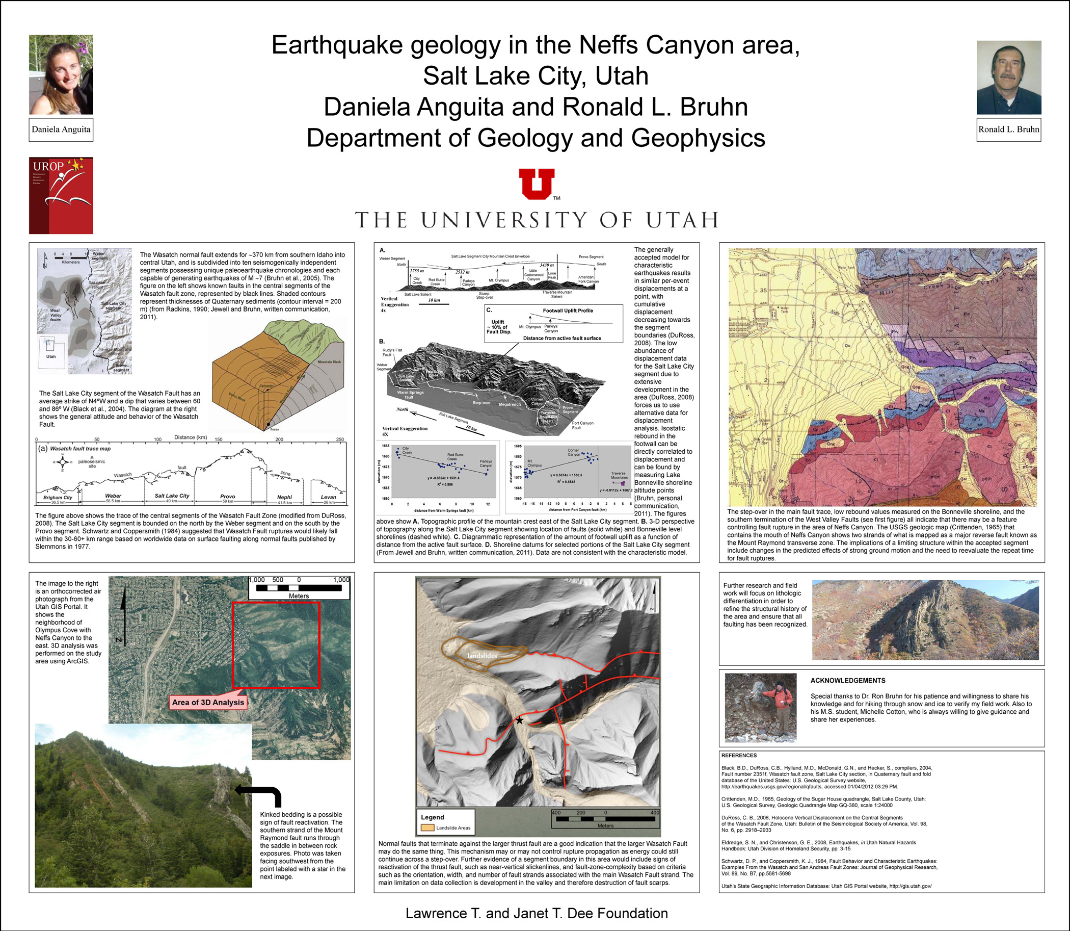 Wasatch Fault Structural Mapping in the area of Neffs Canyon, Salt Lake City, UT.