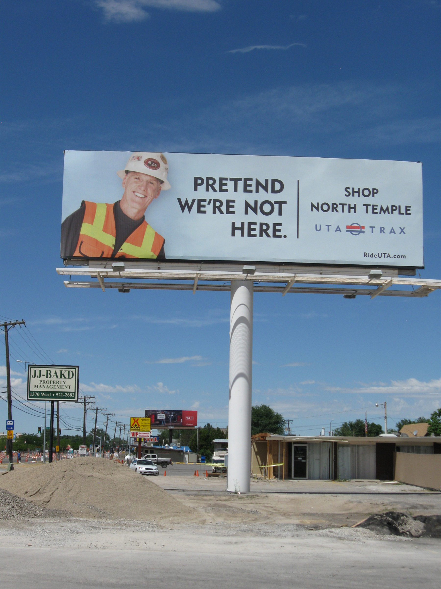 Construction on North Temple.