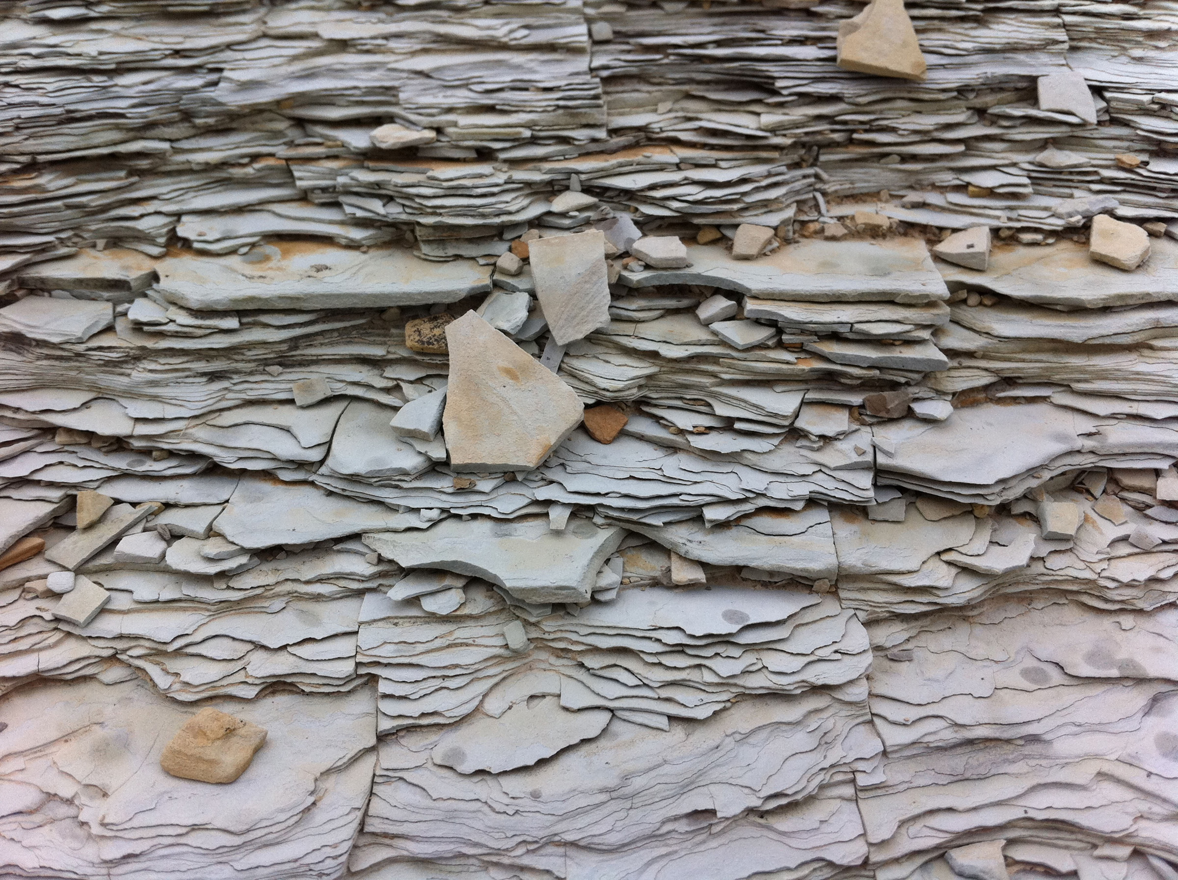 After extensive processing, oil shale layers like those shown here can release liquid hydrocarbons for fuel. The University of Utah’s Institute for Clean and Secure Energy will host its annual Unconventional Fuels Conference focused on oil shale and oil sands development on May 7, 2013.