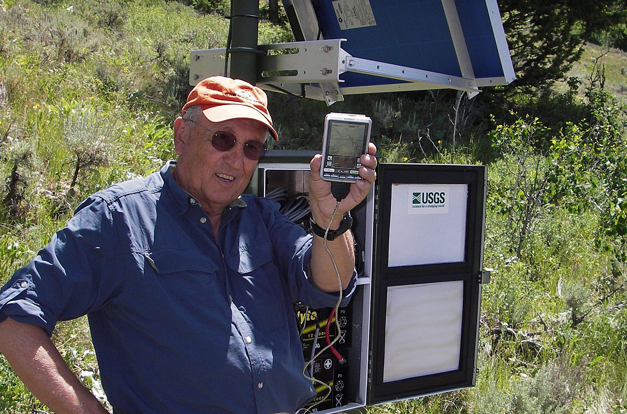 University of Utah geophysicist Robert Smith in the field.