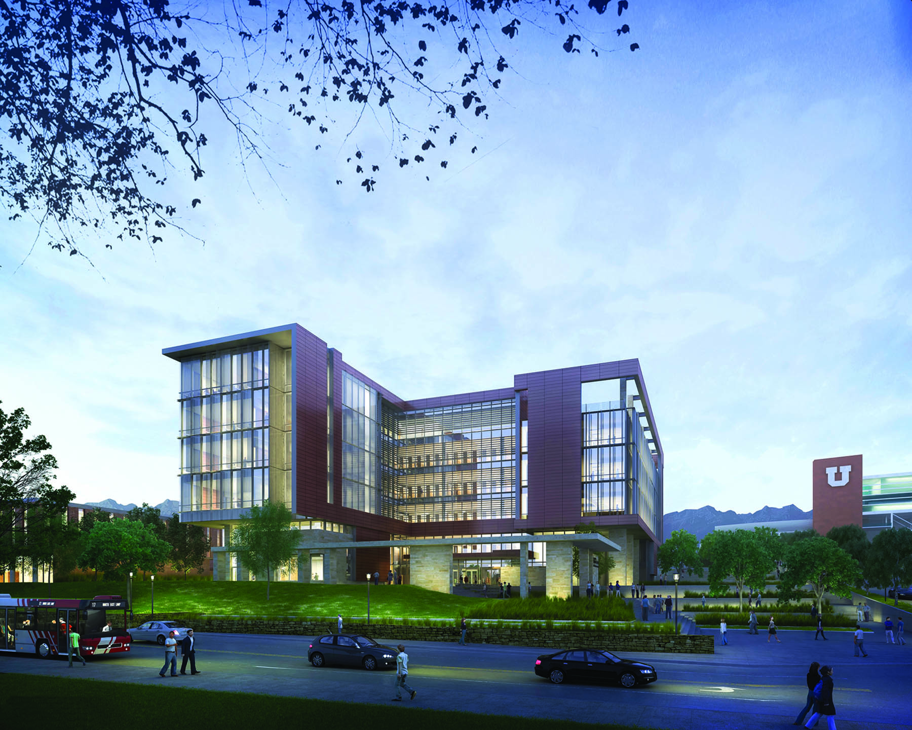 Rendering of the new S.J. Quinney College of Law building, which broke ground June 4. Construction begins June 17 and is expected to be ready for the 2015-16 academic year. The building is designed to be among the most sustainable buildings in the country.