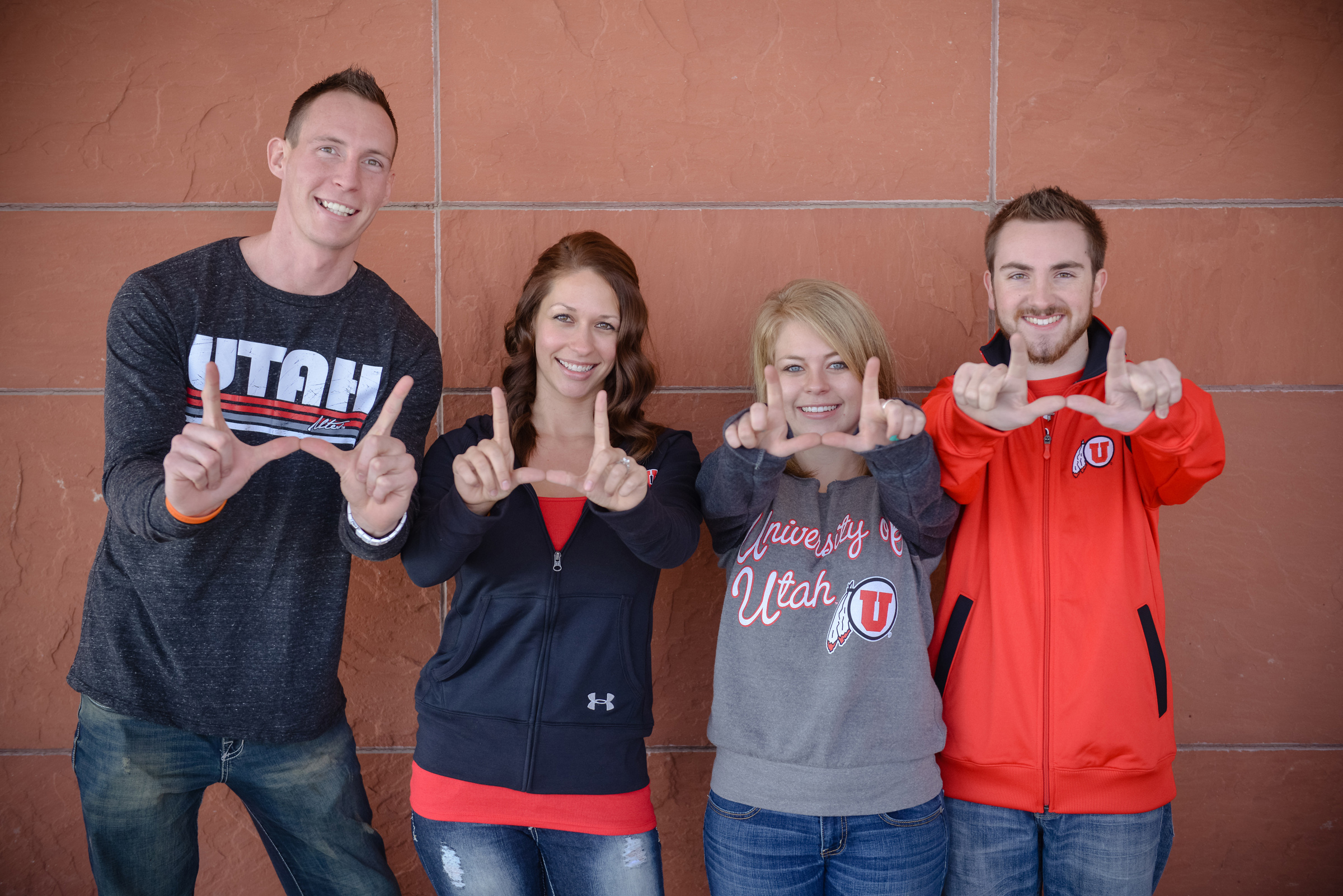 Jordan and Alexandria (left) and Ashley and Colton are the finalists for the 2014 Ultimate Utah Wedding. The winning couple will be married on March 8 at the Rice-Eccles Stadium. The public participates in planning their wedding by voting on everything from the dress to the cake.