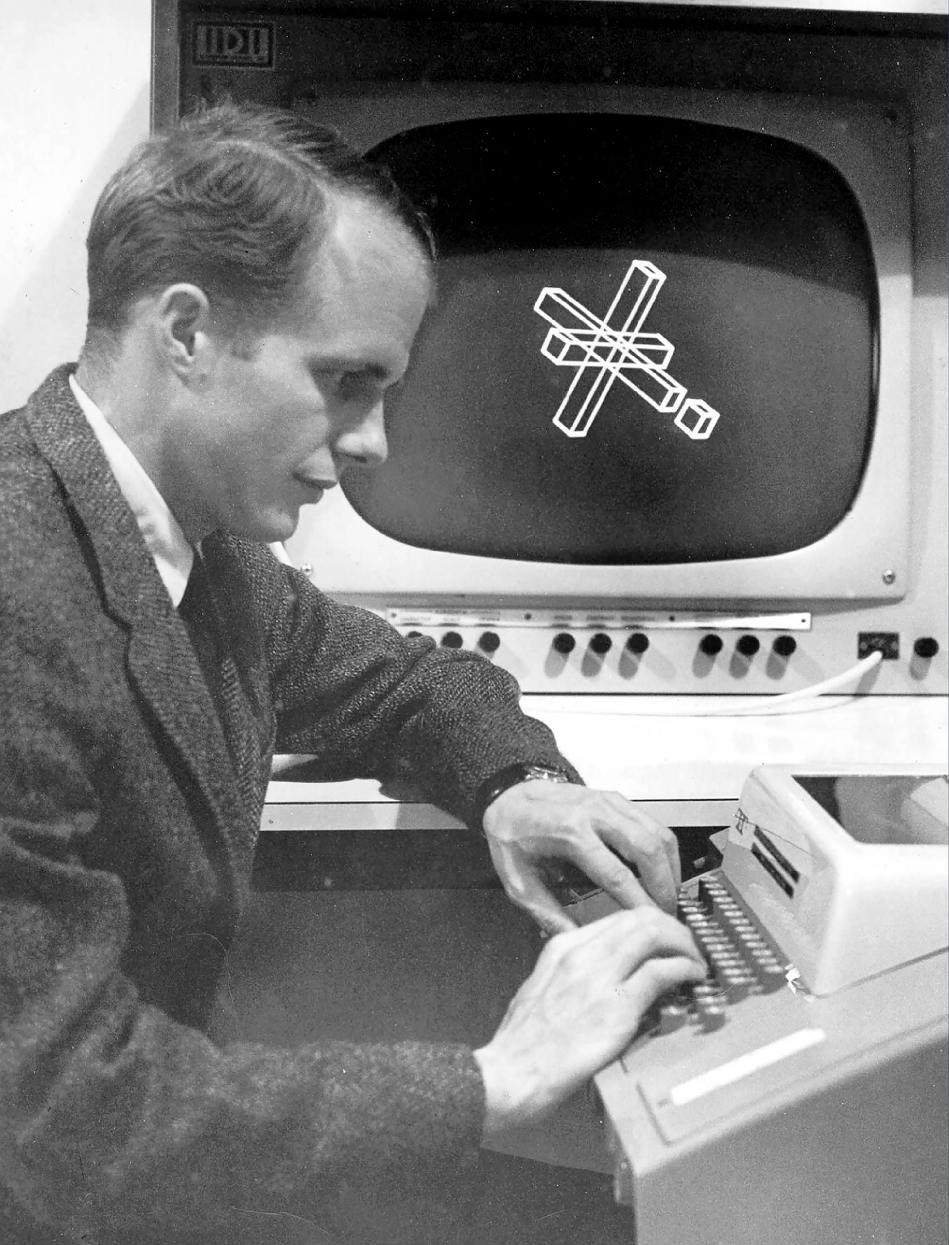 John W. Warnock, the founder of Adobe Systems, is seen here in a 1968 photo. Warnock received his PhD from the University of Utah's computer science department in 1969.