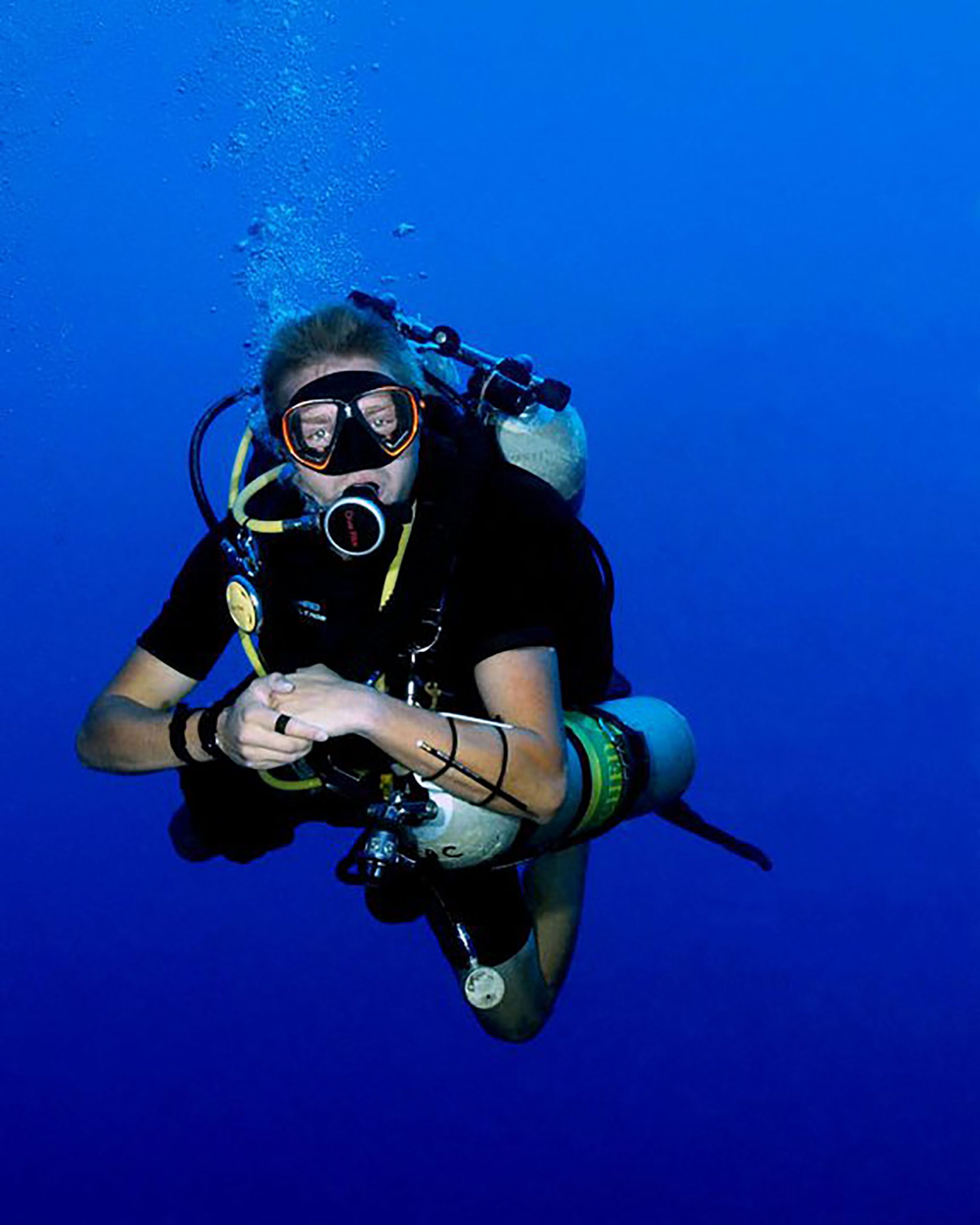 An action shot of U alum Zac Bowland doing what he loves most: diving.