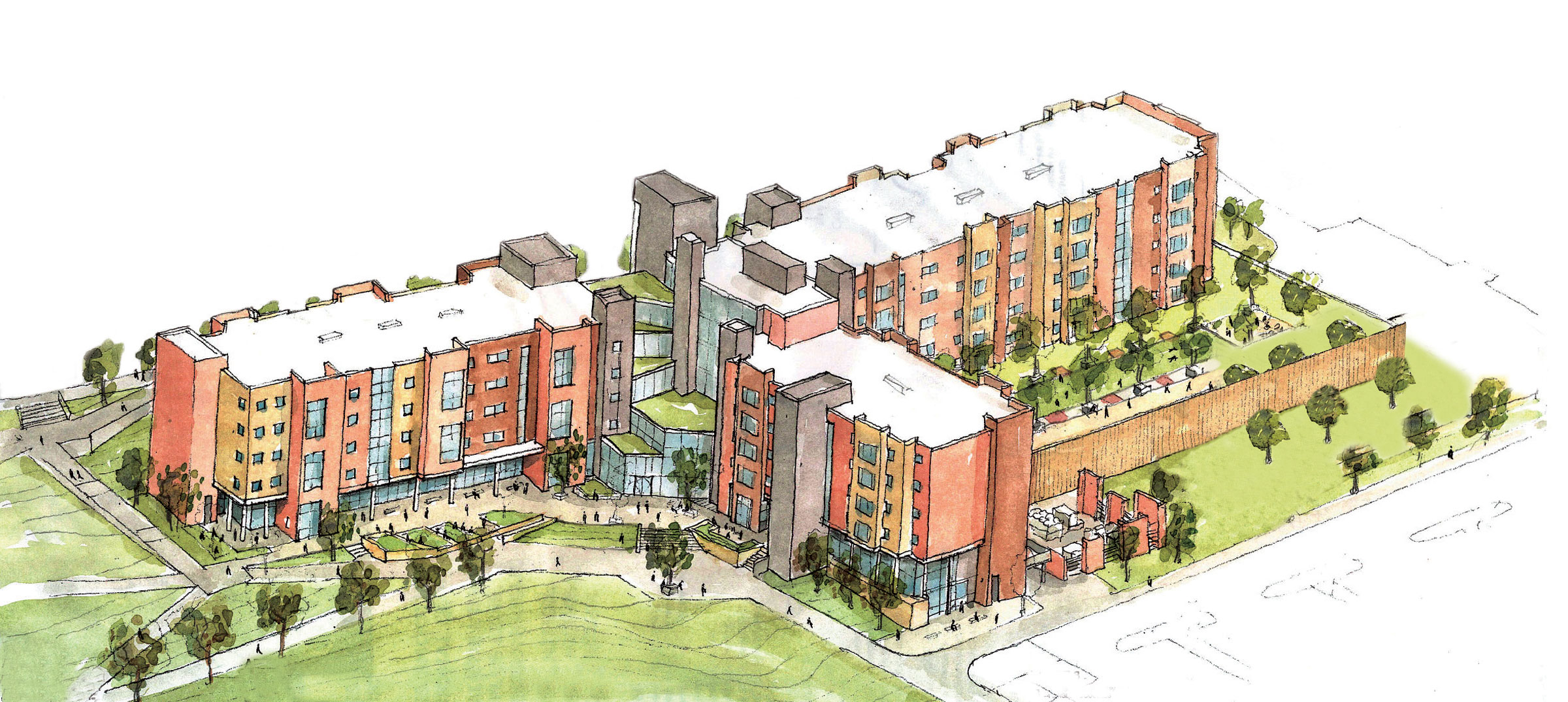 Artist's rendering of Honors Housing.