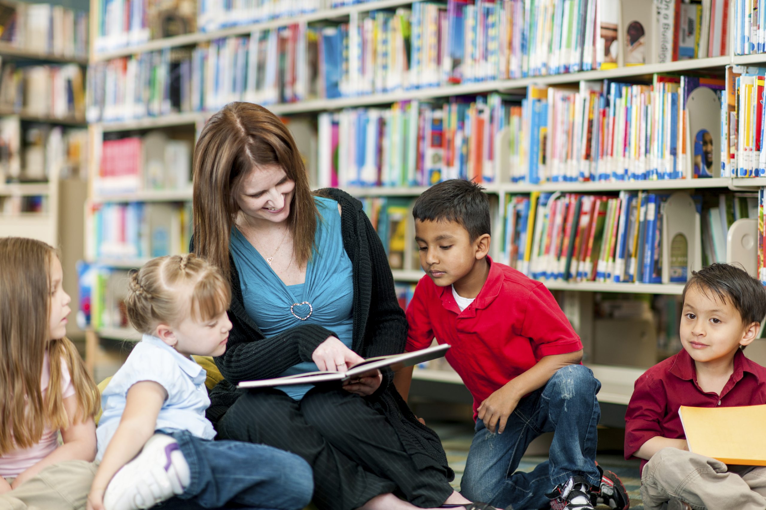 Children at the library.