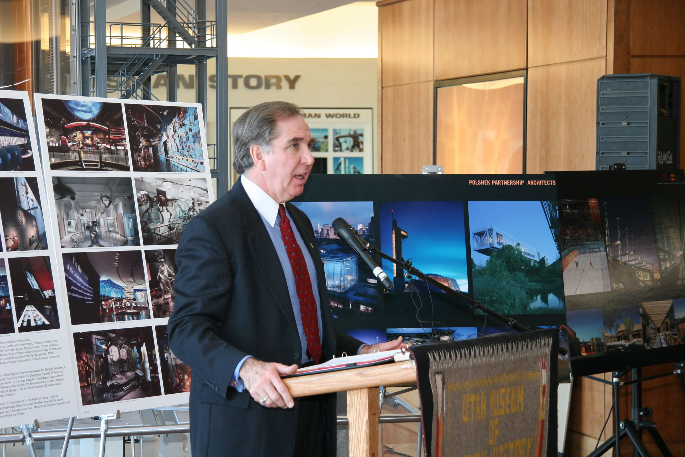 University of Utah President Michael K. Young at press conference.